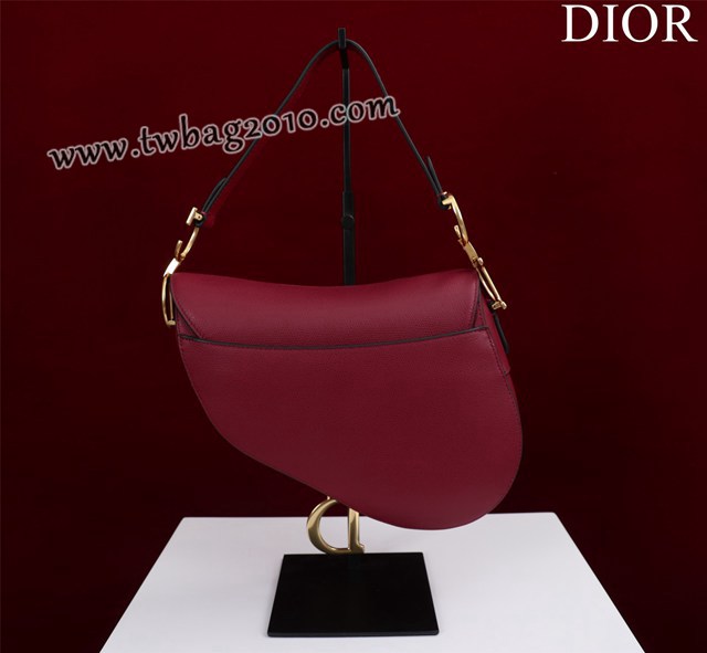 Dior专柜新款迪奥高仿原单长肩带大小号牛皮马鞍包手拎斜挎包 djfk1793